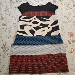 Express Graphic Mini Dress M Whimsigoth Art Teacher Eclectic Y2K Tunic